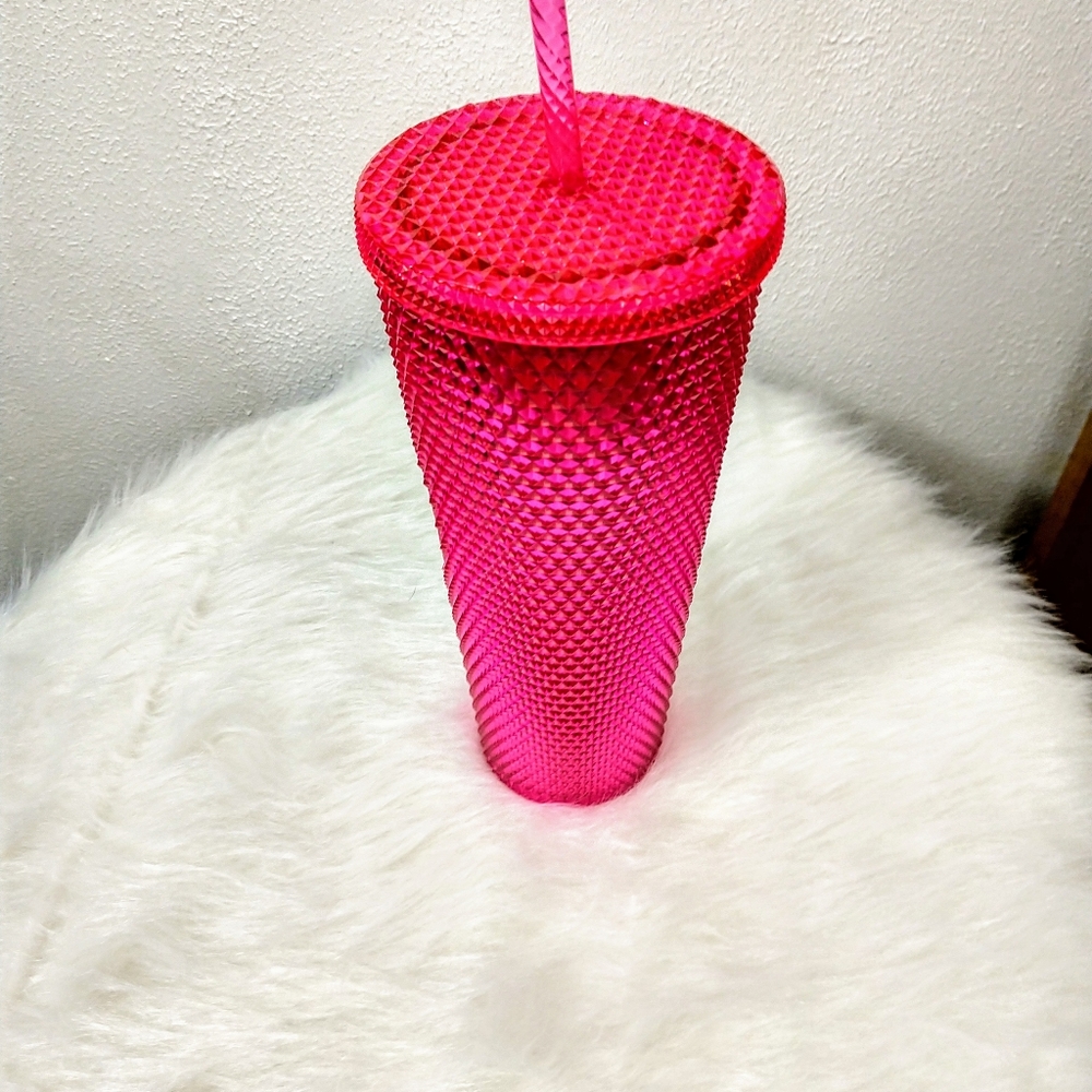Starbucks tumbler Iridescent neon pink 24oz